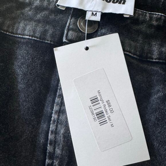 New AFTERHOUR Midnight Rodeo Set Black Wash Denim Embroidered Mini Skirt Sz M - Picture 7 of 12